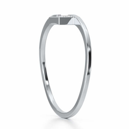 Overlap Elegance Silver Ring - White Gold - Image 3