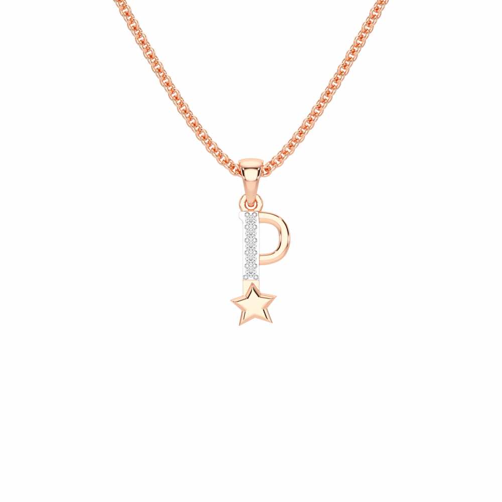 P-Glint Silver Pendant - Rose Gold - Image 1
