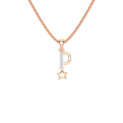 P-Glint Silver Pendant - Rose Gold - Image 1