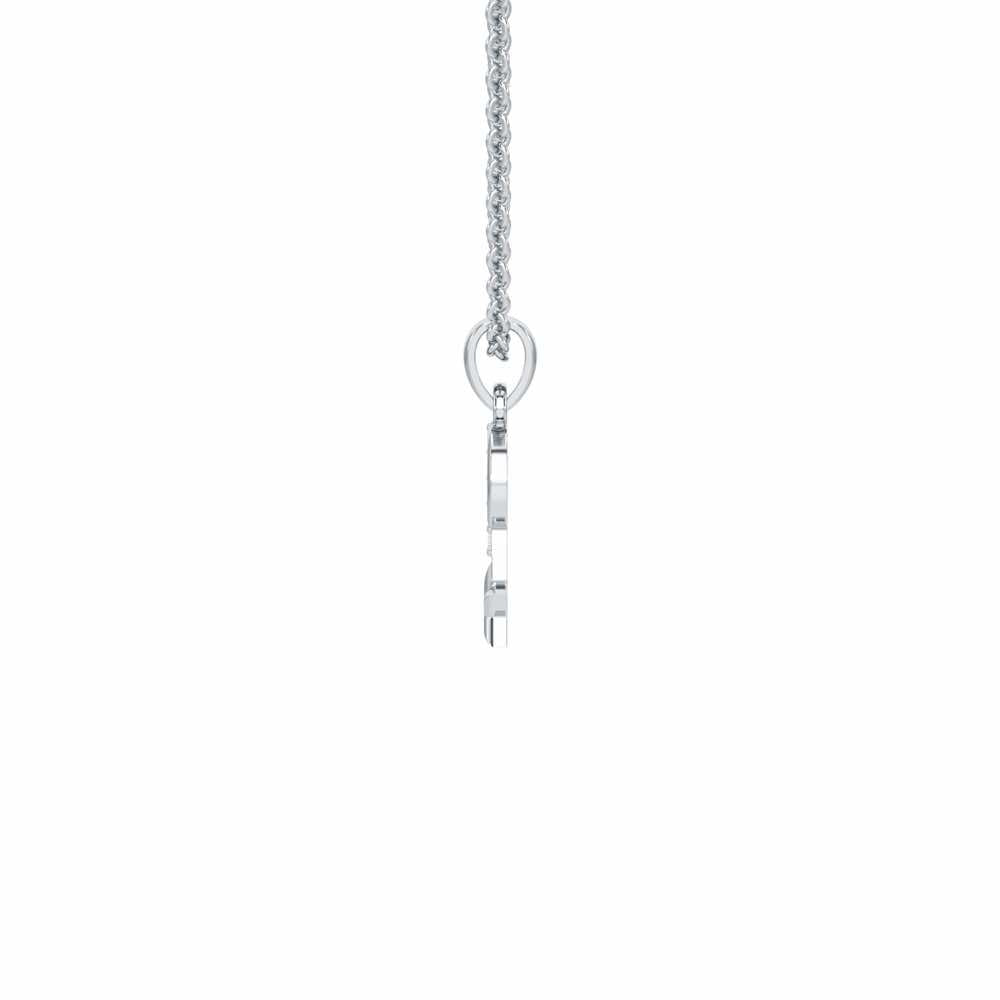 P-Glint Silver Pendant - White Gold - Image 3