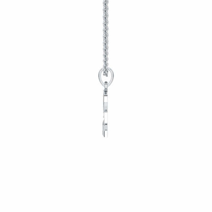 P-Glint Silver Pendant - White Gold - Image 3