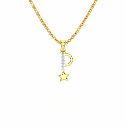 P-Glint Silver Pendant - Yellow Gold - Image 1