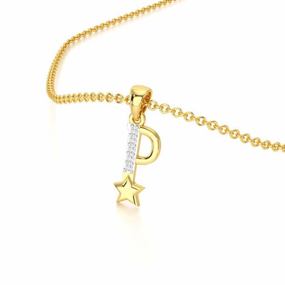 P-Glint Silver Pendant - Yellow Gold - Image 2