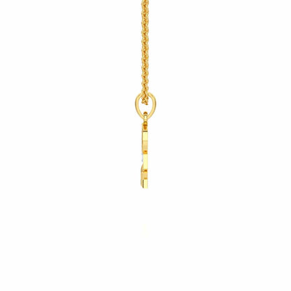 P-Glint Silver Pendant - Yellow Gold - Image 3