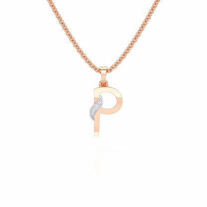 P-Spark Silver Pendant - Rose Gold - Image 1
