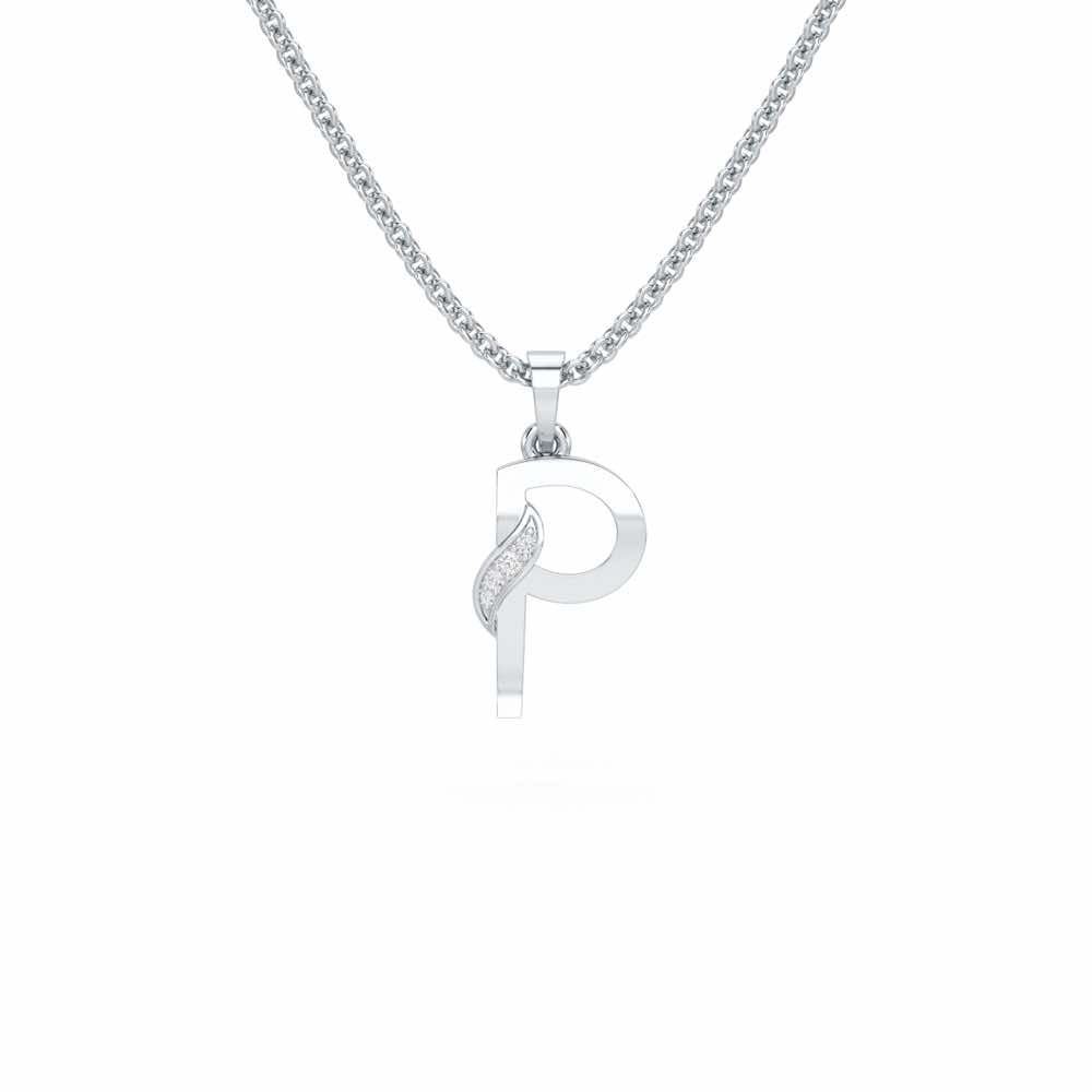 P-Spark Silver Pendant - White Gold - Image 1