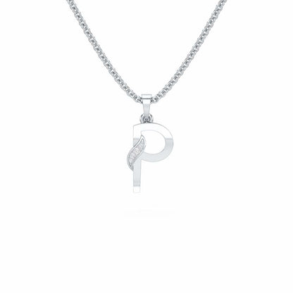 P-Spark Silver Pendant - White Gold - Image 1