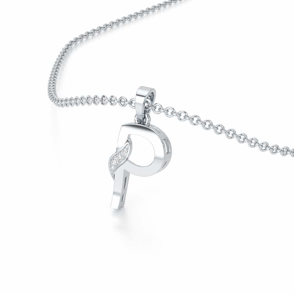 P-Spark Silver Pendant - White Gold - Image 2
