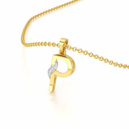 P-Spark Silver Pendant - Yellow Gold - Image 2