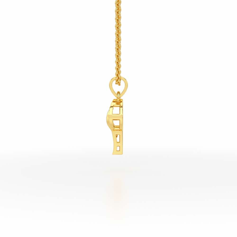 P-Spark Silver Pendant - Yellow Gold - Image 3