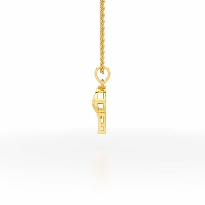 P-Spark Silver Pendant - Yellow Gold - Image 3