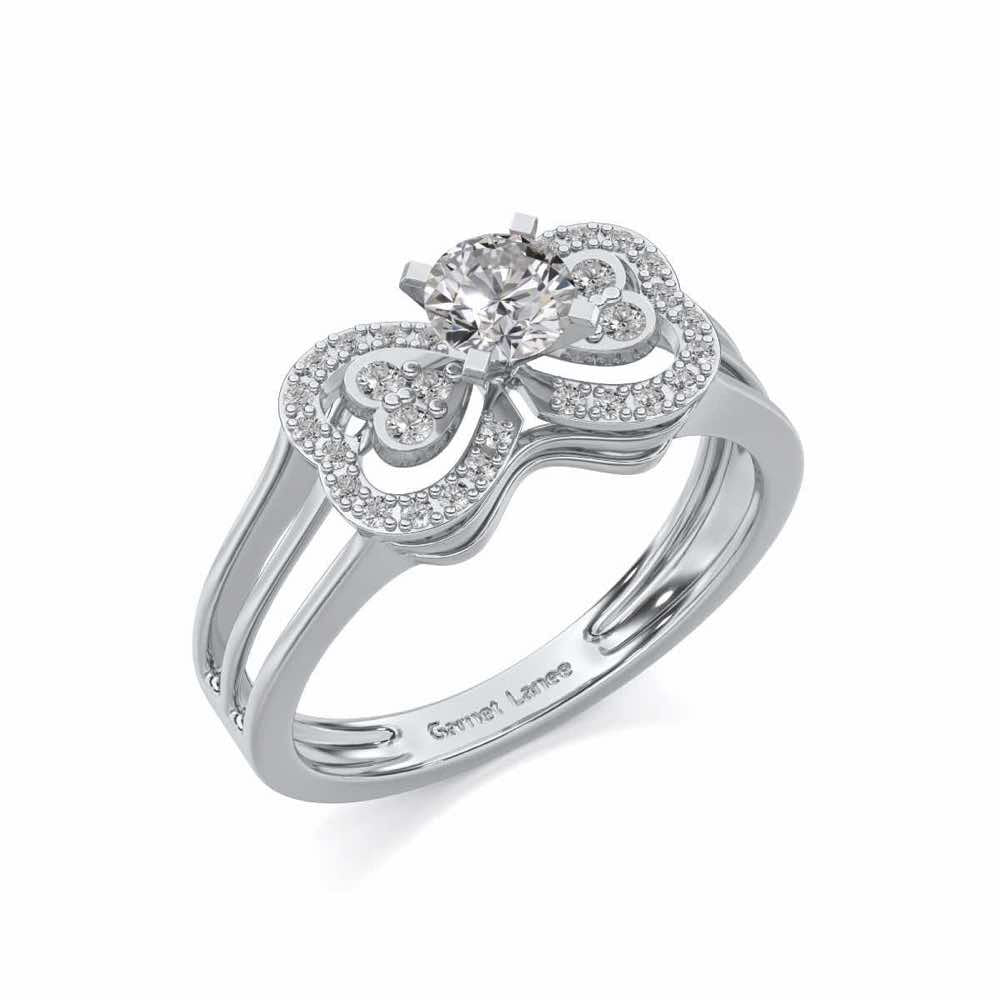 Pallavi Solitaire Ring - White Gold - Image 1