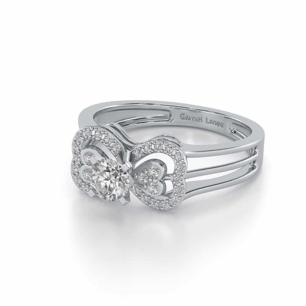 Pallavi Solitaire Ring - White Gold - Image 2