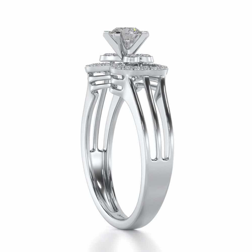 Pallavi Solitaire Ring - White Gold - Image 3