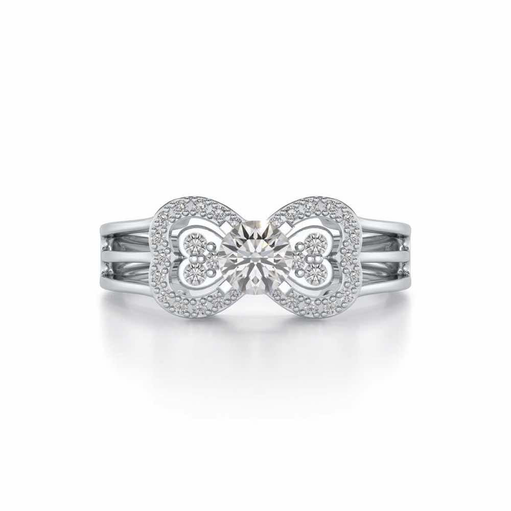 Pallavi Solitaire Ring - White Gold - Image 4