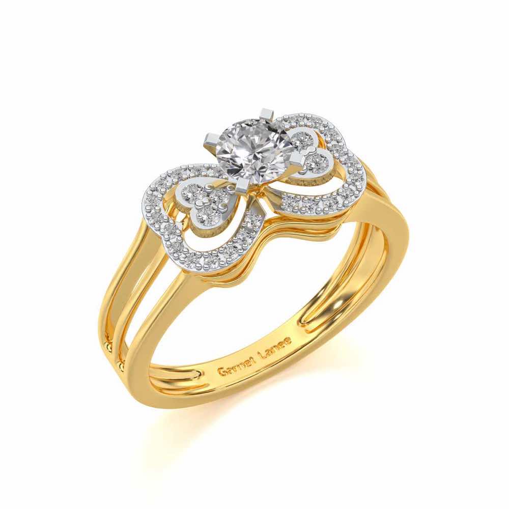 Pallavi Solitaire Ring - Yellow Gold - Image 1