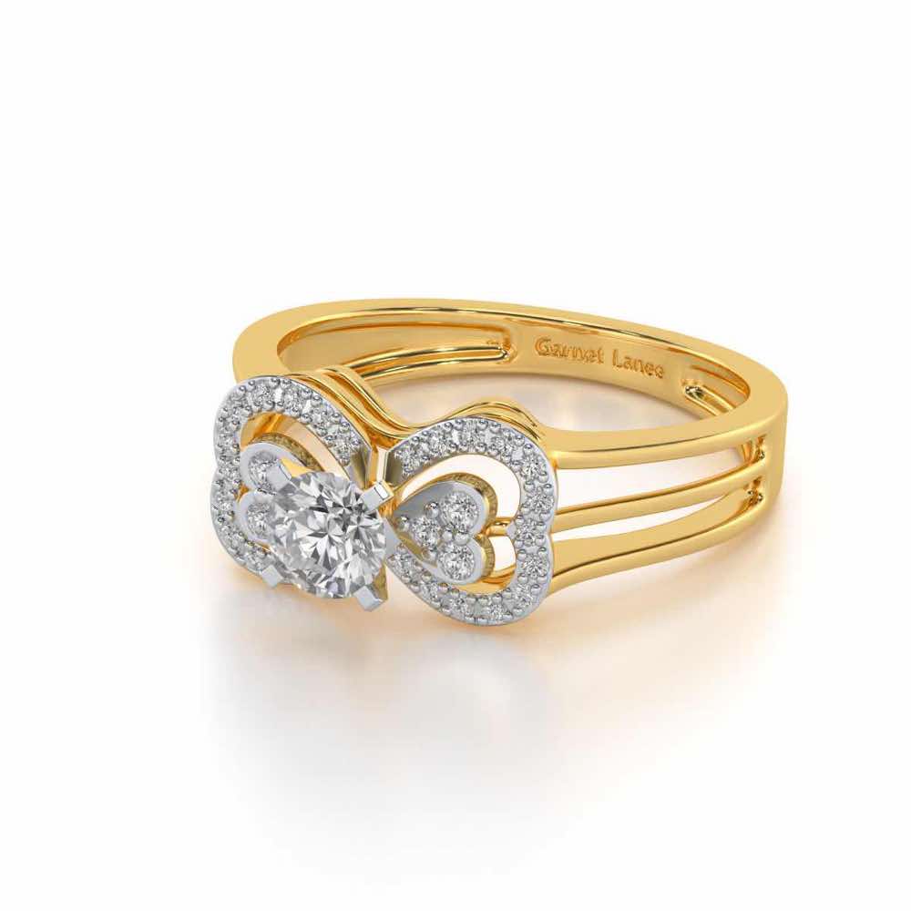 Pallavi Solitaire Ring - Yellow Gold - Image 2
