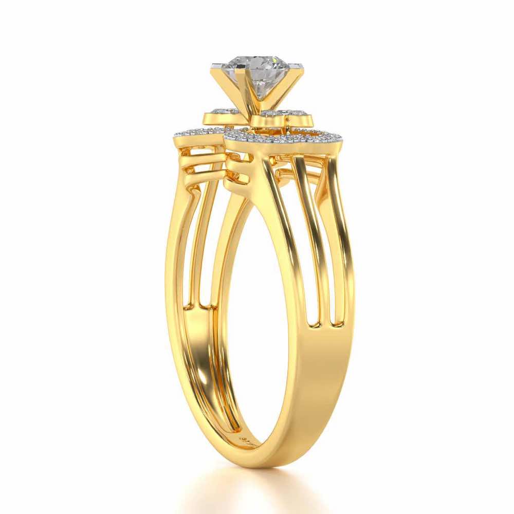 Pallavi Solitaire Ring - Yellow Gold - Image 3