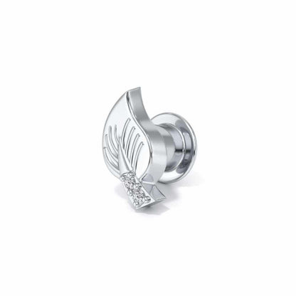 Paan Silver Watch Pin - White Gold - Image 3