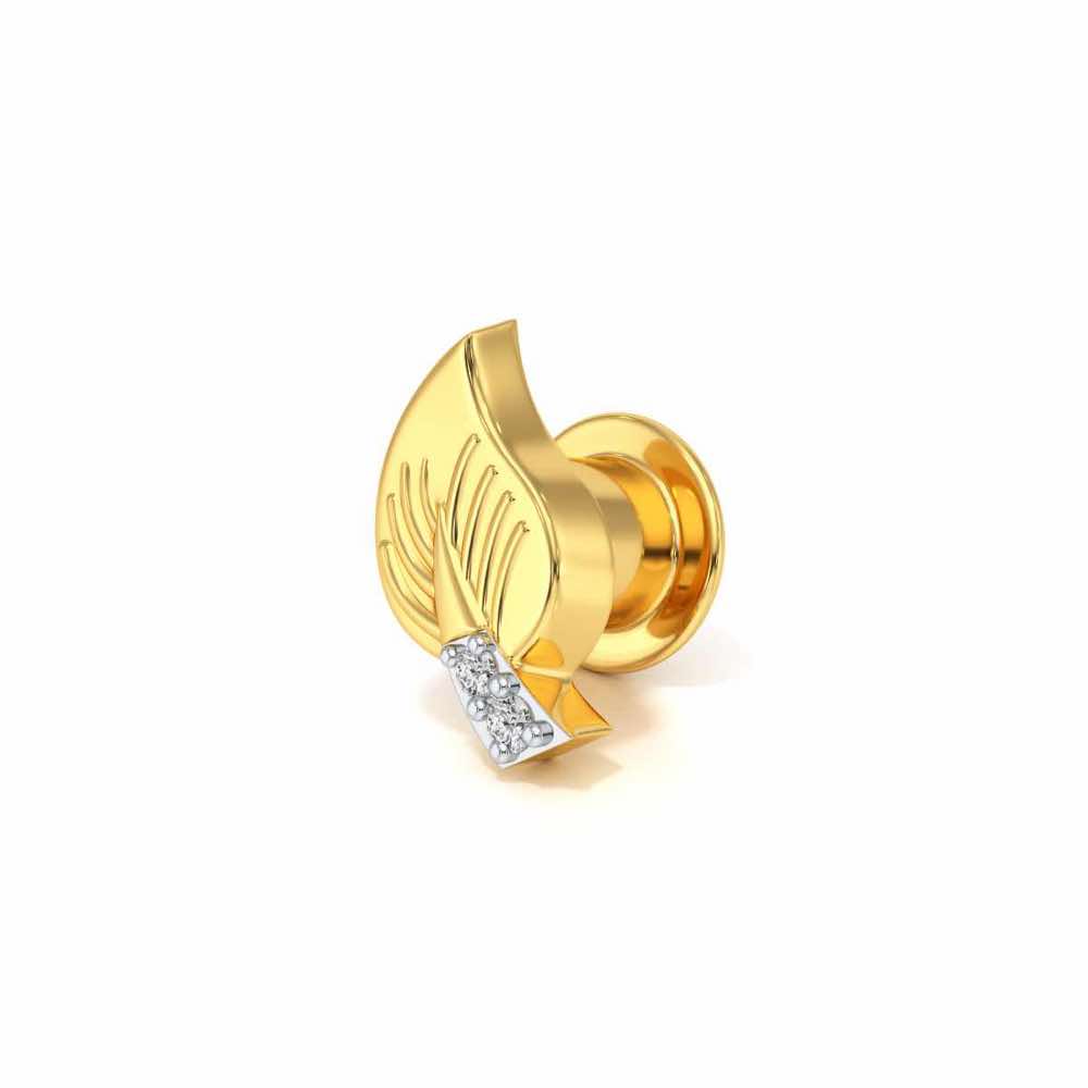 Paan Silver Watch Pin - Yellow Gold - Image 3