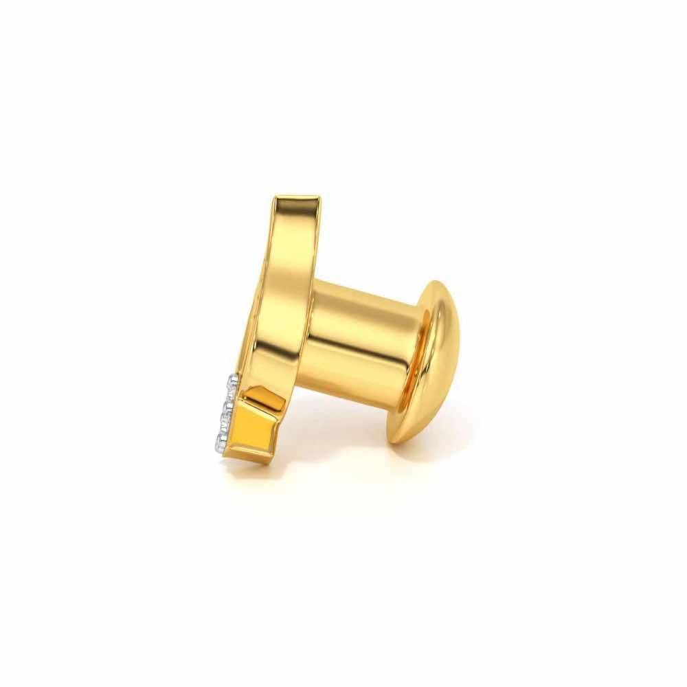 Paan Silver Watch Pin - Yellow Gold - Image 4