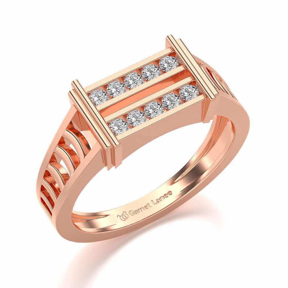 Pageant Ring For Men - Rose Gold - Image 1