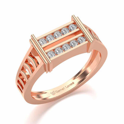 Pageant Ring For Men - Rose Gold - Image 1