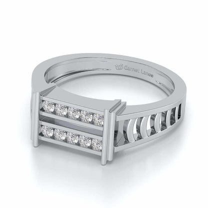 Pageant Ring For Men - White Gold - Image 2