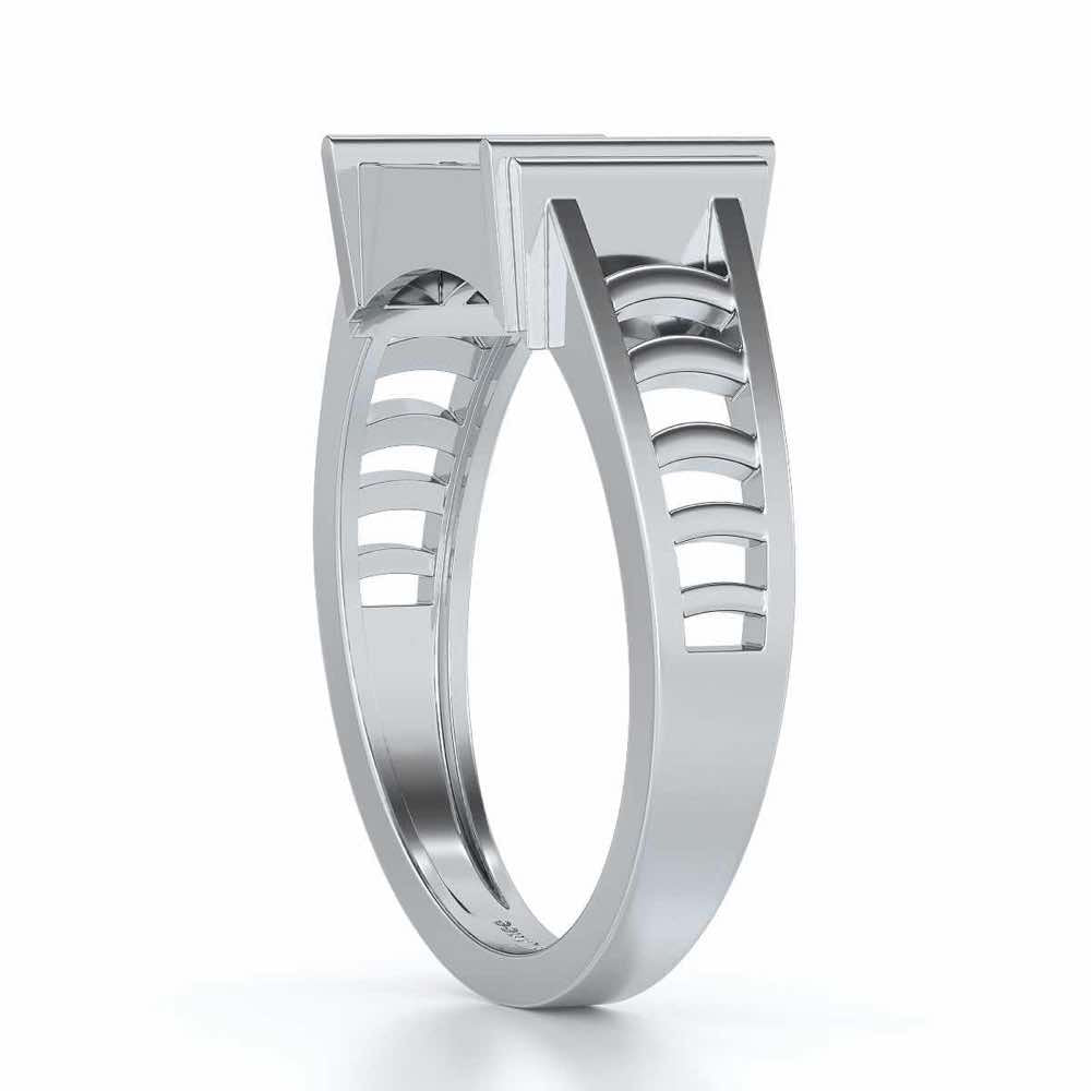 Pageant Ring For Men - White Gold - Image 3