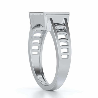 Pageant Ring For Men - White Gold - Image 3