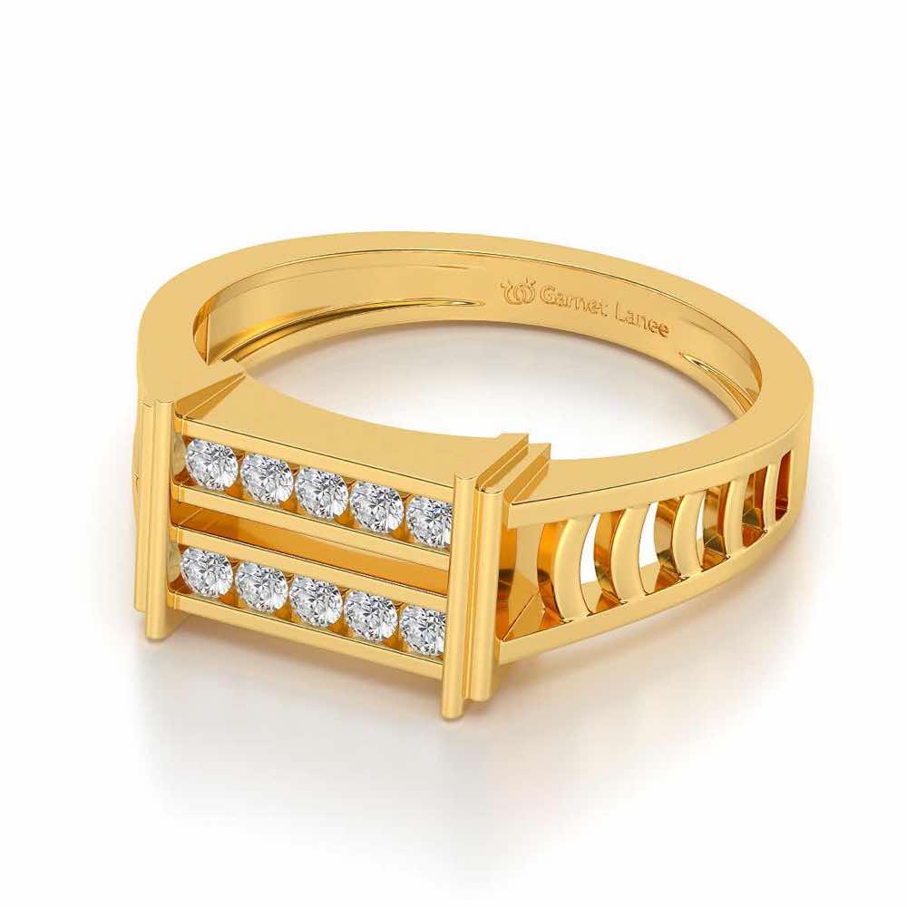 Pageant Ring For Men - Yellow Gold - Image 2