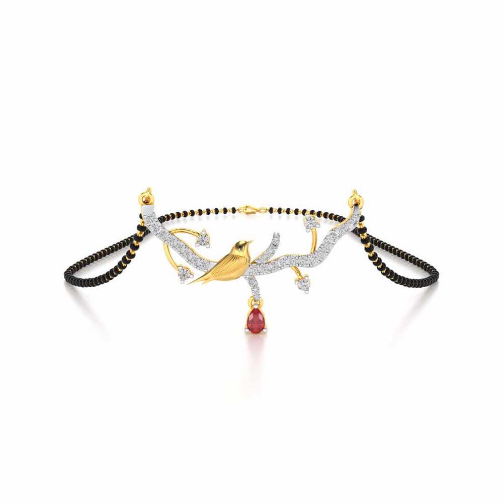 Pakshi Silver Mangasutra - Yellow Gold - Image 1