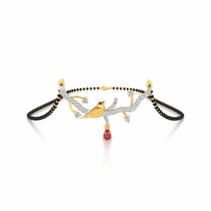 Pakshi Silver Mangasutra - Yellow Gold - Image 1
