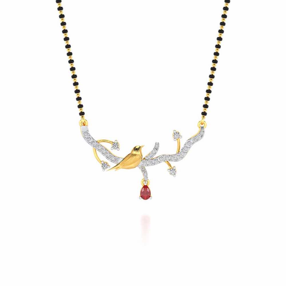 Pakshi Silver Mangasutra - Yellow Gold - Image 3