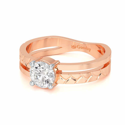 Palatial Solitaire Ring - Rose Gold - Image 2