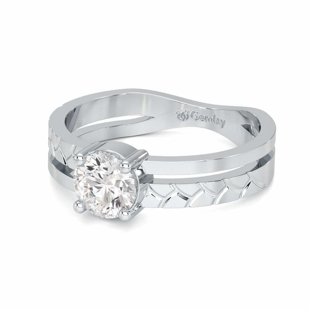 Palatial Solitaire Ring - White Gold - Image 2