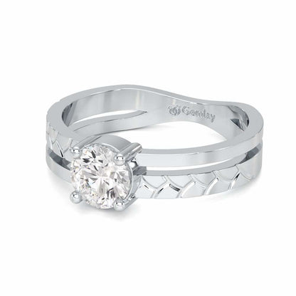 Palatial Solitaire Ring - White Gold - Image 2
