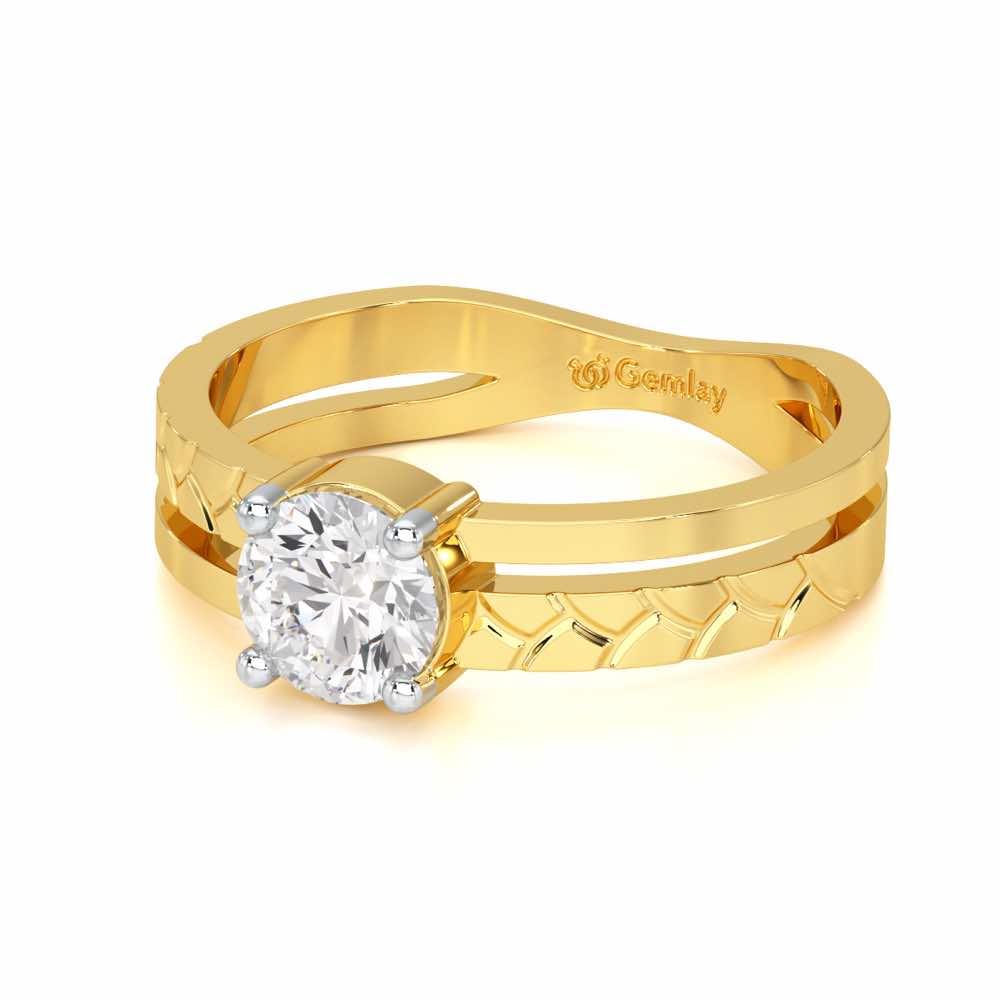 Palatial Solitaire Ring - Yellow Gold - Image 2