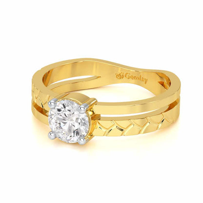 Palatial Solitaire Ring - Yellow Gold - Image 2