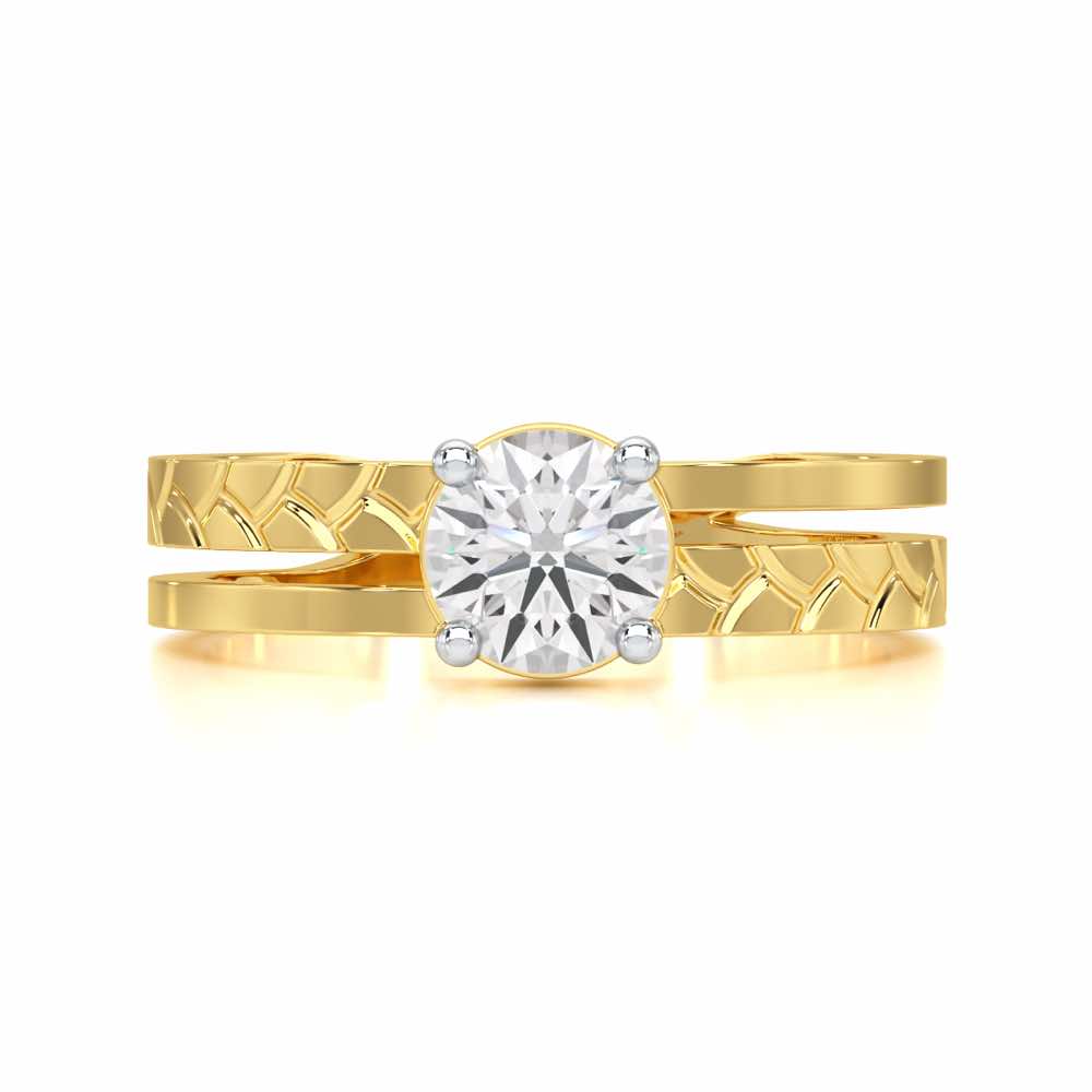 Palatial Solitaire Ring - Yellow Gold - Image 4