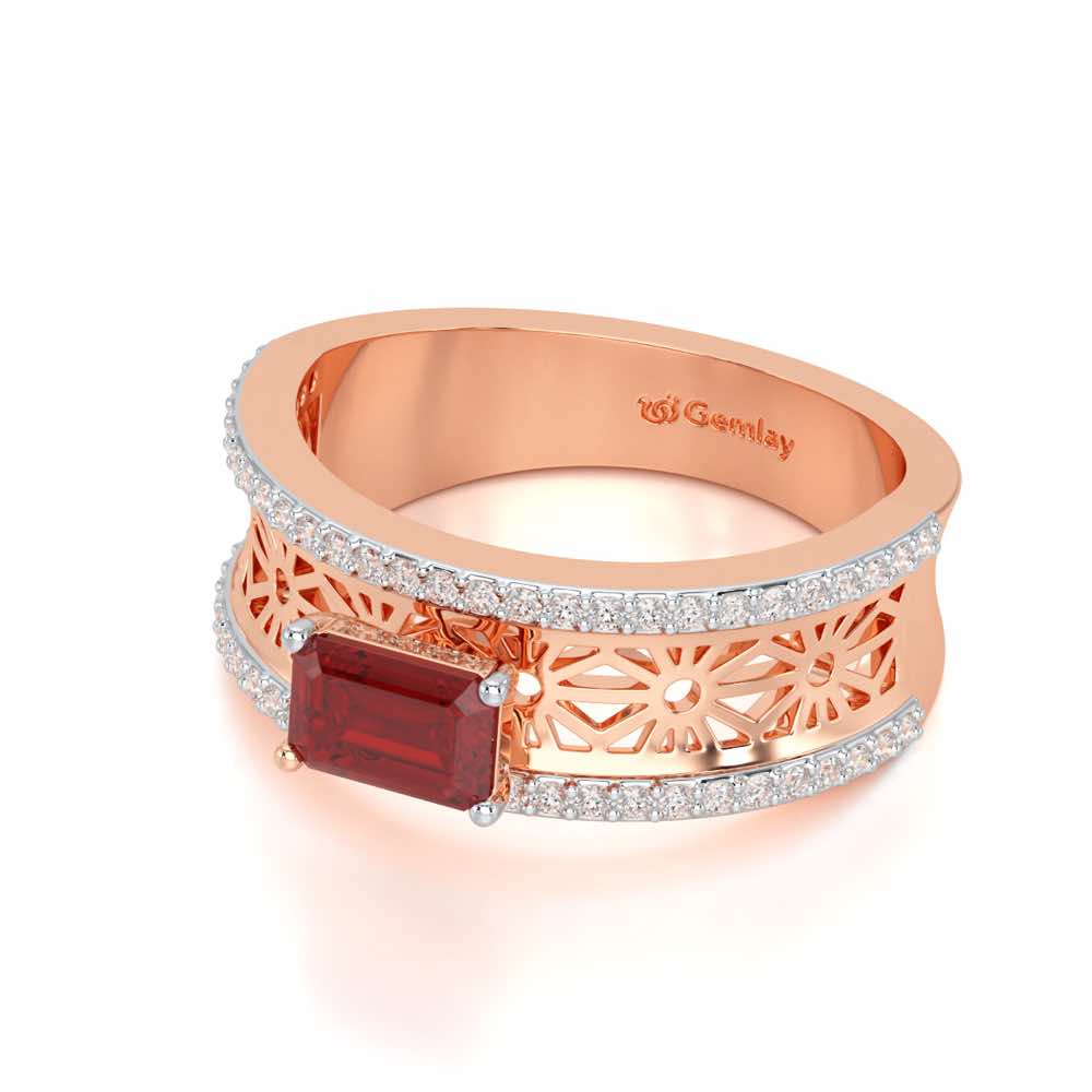 Panache Silver Ring - Rose Gold - Image 2