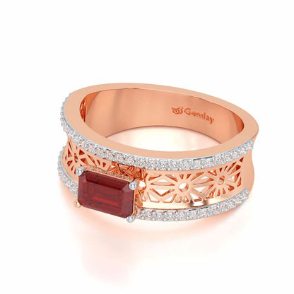 Panache Silver Ring - Rose Gold - Image 2