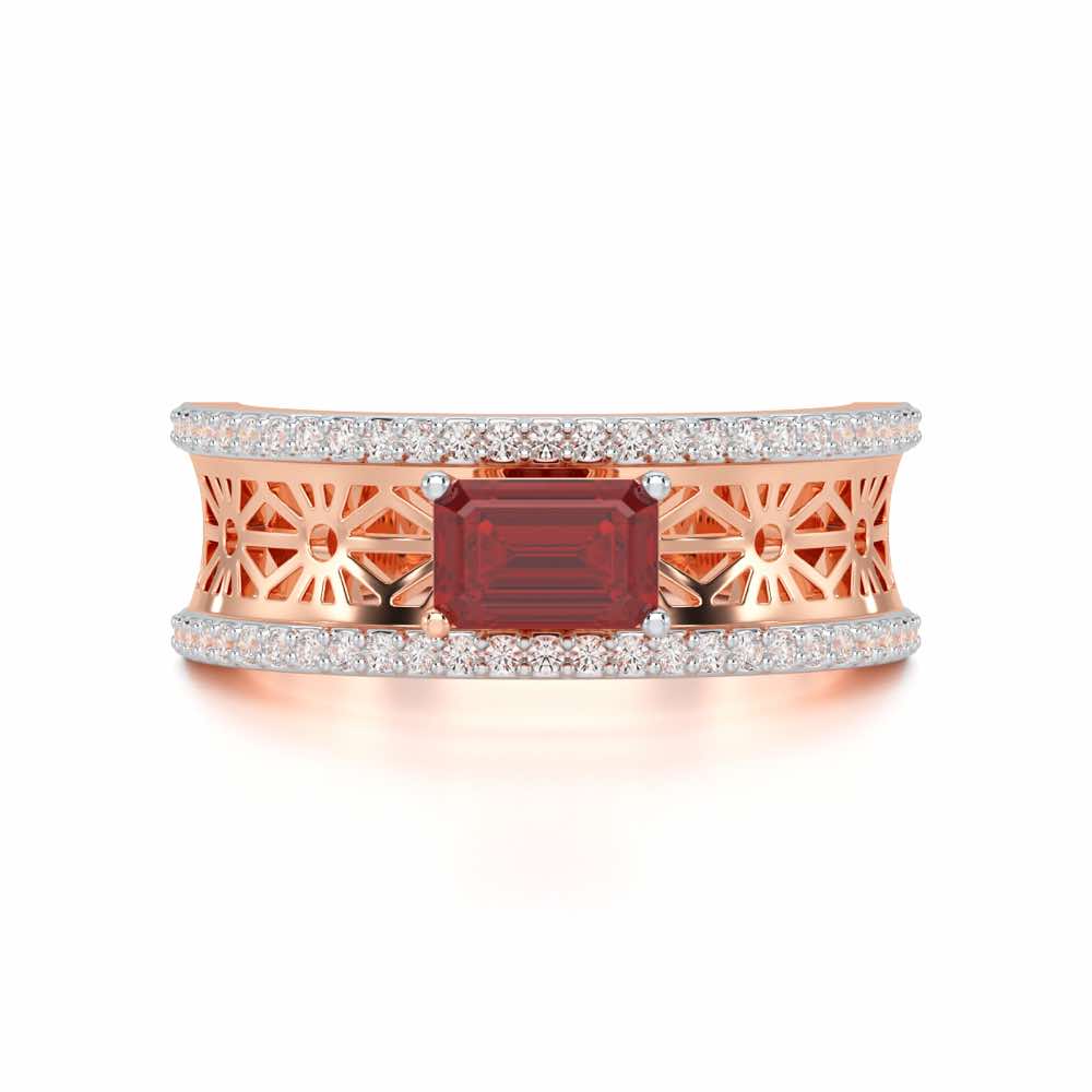 Panache Silver Ring - Rose Gold - Image 4