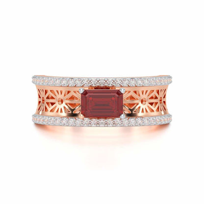 Panache Silver Ring - Rose Gold - Image 4