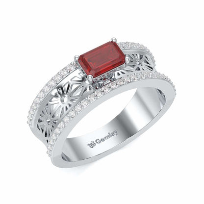 Panache Silver Ring - White Gold - Image 1