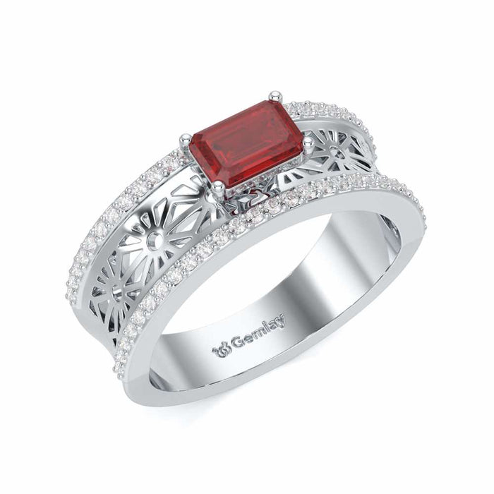 Panache Silver Ring - White Gold - Image 1
