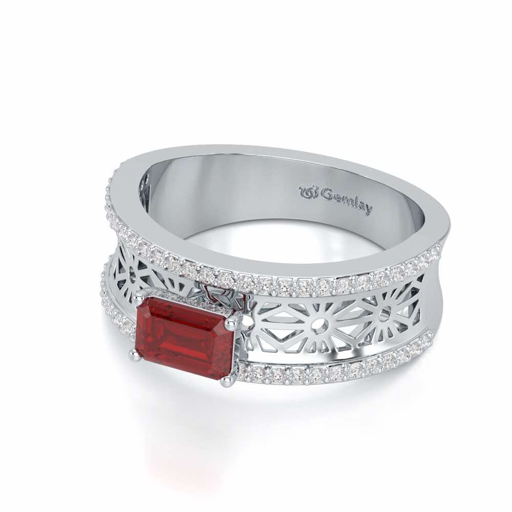 Panache Silver Ring - White Gold - Image 2