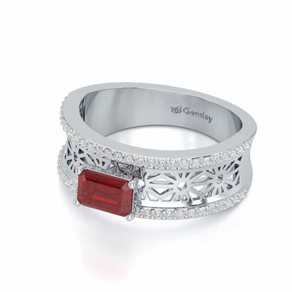 Panache Silver Ring - White Gold - Image 2