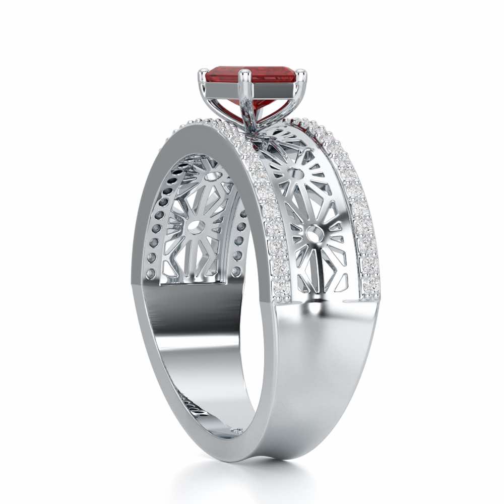 Panache Silver Ring - White Gold - Image 3