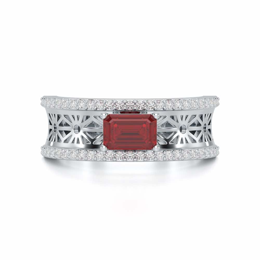 Panache Silver Ring - White Gold - Image 4